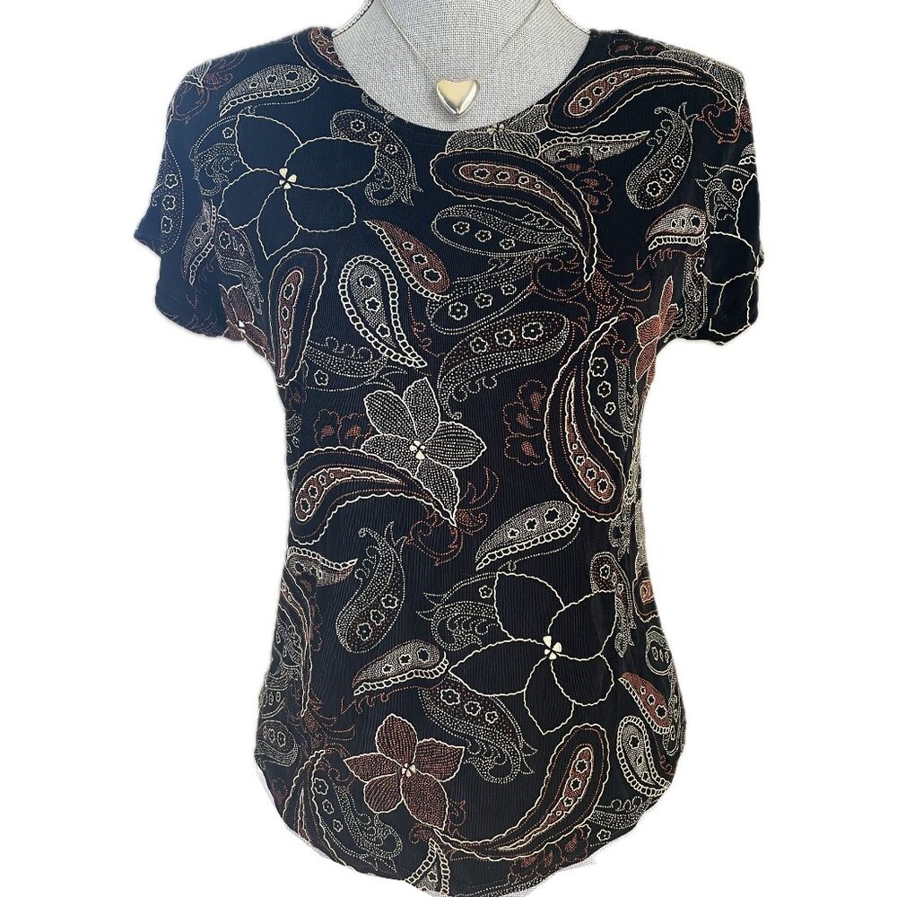 Jaipur Vintage 80s Slinky knit top (shoulder pads ) size medium
